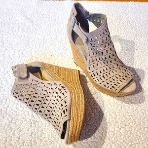 Marc Fisher - Helina - suede wedge platform sandals